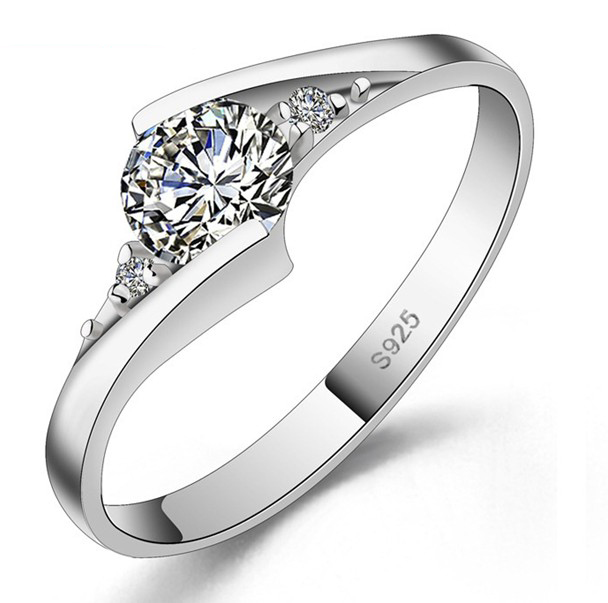 SS11057 Silver  wedding rings couple